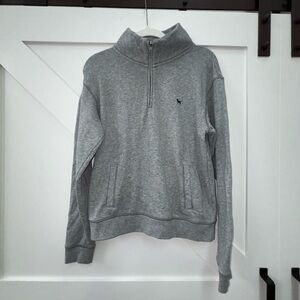 PINK Victoria's Secret Gray Quarter-Zip Jersey